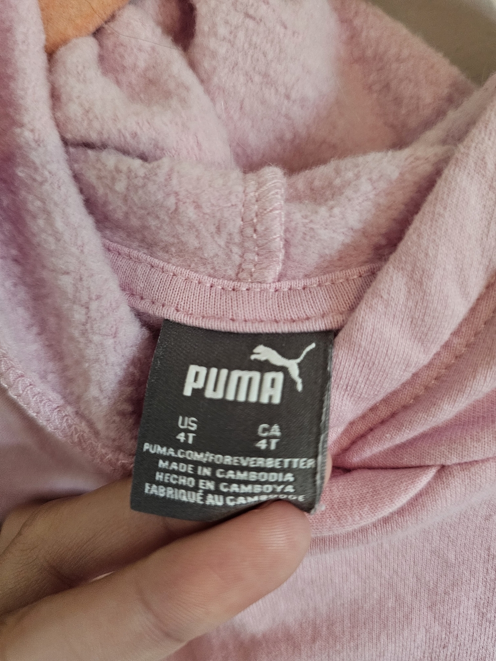 Puma Pink Kids Pullover Hoodie - Picture 3 of 7